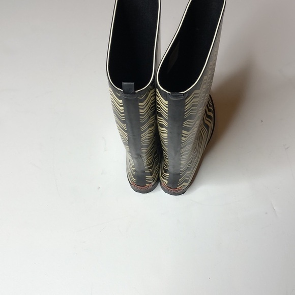 Missoni For Target Zig Zag Rainboots Black Cream 8 - Picture 6 of 9